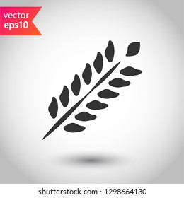 Wheat vector icon. Agriculture vector icon sign. EPS 10
