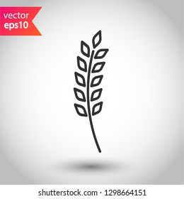 Wheat vector icon. Agriculture vector icon sign. EPS 10