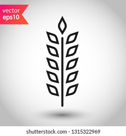 Wheat vector icon. Agriculture vector icon sign. EPS 10