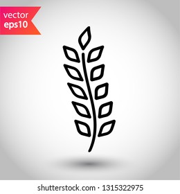 Wheat vector icon. Agriculture vector icon sign. EPS 10