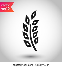 Wheat vector icon. Agriculture vector icon sign. EPS 10 wheat flat symbol