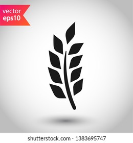 Wheat vector icon. Agriculture vector icon sign. EPS 10 wheat flat symbol