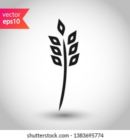 Wheat vector icon. Agriculture vector icon sign. EPS 10 wheat flat symbol