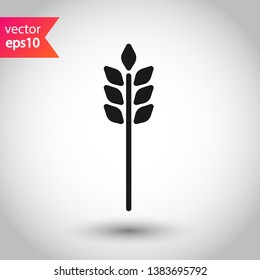 Wheat vector icon. Agriculture vector icon sign. EPS 10 wheat flat symbol