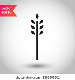 Wheat vector icon. Agriculture vector icon sign. EPS 10 wheat flat symbol