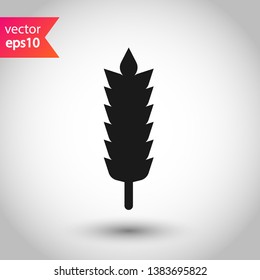Wheat vector icon. Agriculture vector icon sign. EPS 10 wheat flat symbol