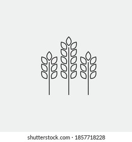 wheat vector icon bread floor icon