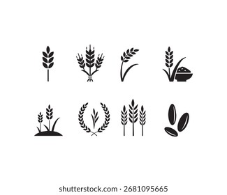 Ilustración de diseño de icono de Vector de trigo.