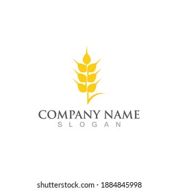  wheat vector icon design logo