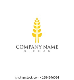  wheat vector icon design logo