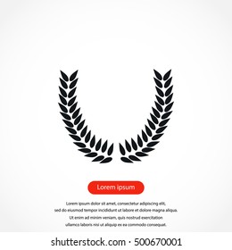wheat vector icon, flat design best vector icon