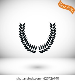wheat vector icon, flat design best vector icon