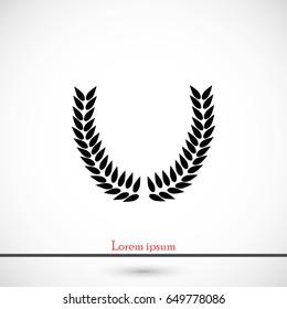 wheat vector icon, flat design best vector icon