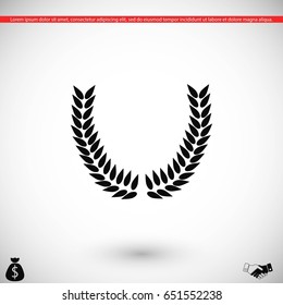 wheat vector icon, flat design best vector icon