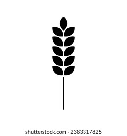 wheat vector icon  gluten sign