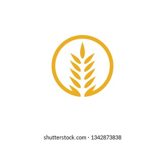 Wheat vector icon illustration