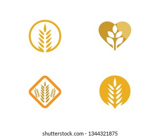 Wheat vector icon illustration