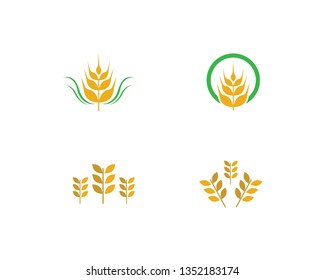 Wheat vector icon illustration