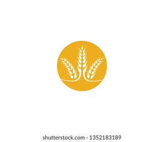 Wheat vector icon illustration