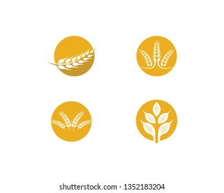 Wheat vector icon illustration