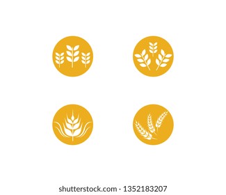 Wheat vector icon illustration