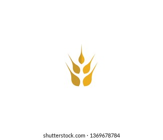 Wheat vector icon illustration