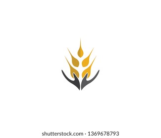 Wheat vector icon illustration