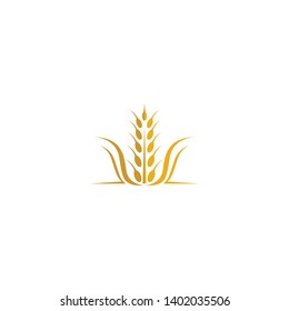 Wheat vector icon illustration design