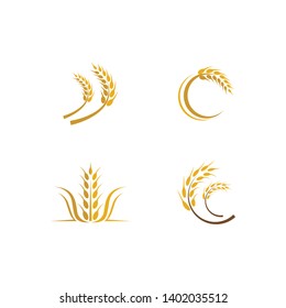 Wheat vector icon illustration design