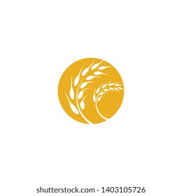Wheat vector icon illustration design