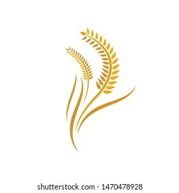 Wheat vector icon illustration design