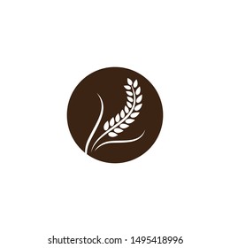 Wheat vector icon illustration design