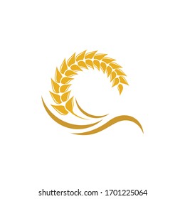 Wheat vector icon illustration design