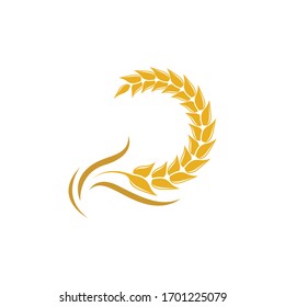 Wheat vector icon illustration design