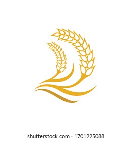 Wheat vector icon illustration design