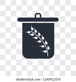 Wheat vector icon isolated on transparent background, Wheat logo concept