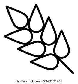 Icono de vectores de trigo, icono de estilo lineal, de la colección de iconos de agricultura, aislado en fondo blanco.