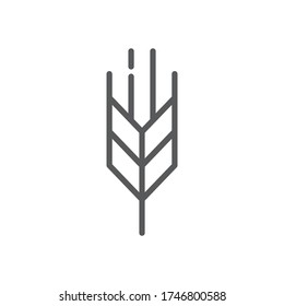 Wheat vector icon symbol food isolated on white background