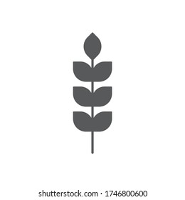 Wheat vector icon symbol food isolated on white background
