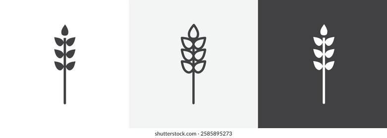Wheat vector icons collection graphic designs for ui designs