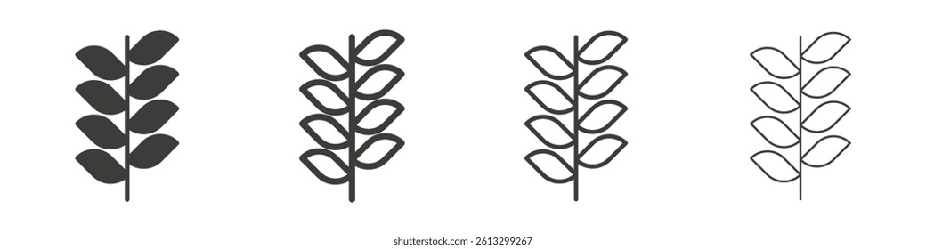 Wheat vector icons graphic pack