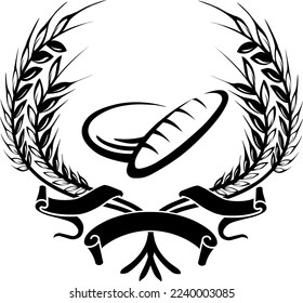 wheat vector illustration in a farm logo style