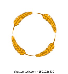 Wheat vector illustration isolated on white background