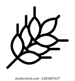 Wheat Vector Line Icon Design