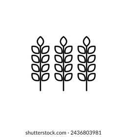 Wheat Vector Line Icon illustration.