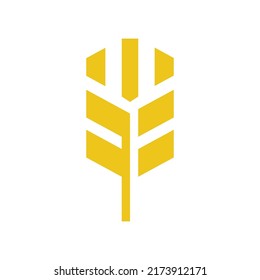 Wheat Vector Logo Design Template