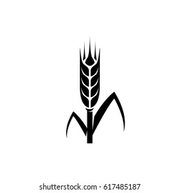 Wheat vector logo illustration isolated sign, symbol. Icon pictogram for web graphics