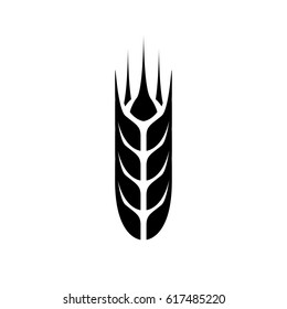 Wheat vector logo illustration isolated sign, symbol. Icon pictogram for web graphics