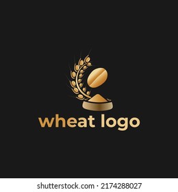 wheat vector logo templete design