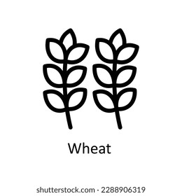 Wheat Vector   outline Icons. Simple stock illustration stock